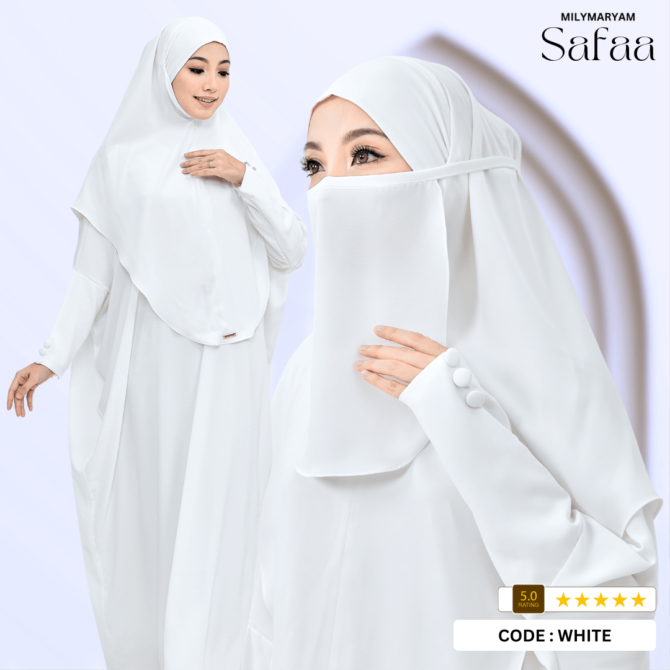 SAFAA - Set Jubah + Tudung Khimar