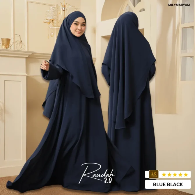 RAUDAH 2.0 - Set Jubah + Tudung Khimar