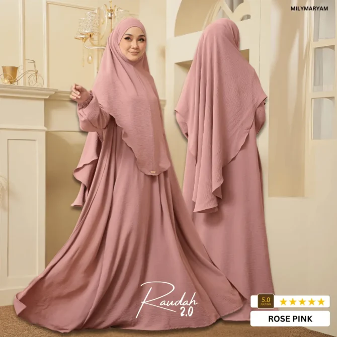 RAUDAH 2.0 - Set Jubah + Tudung Khimar