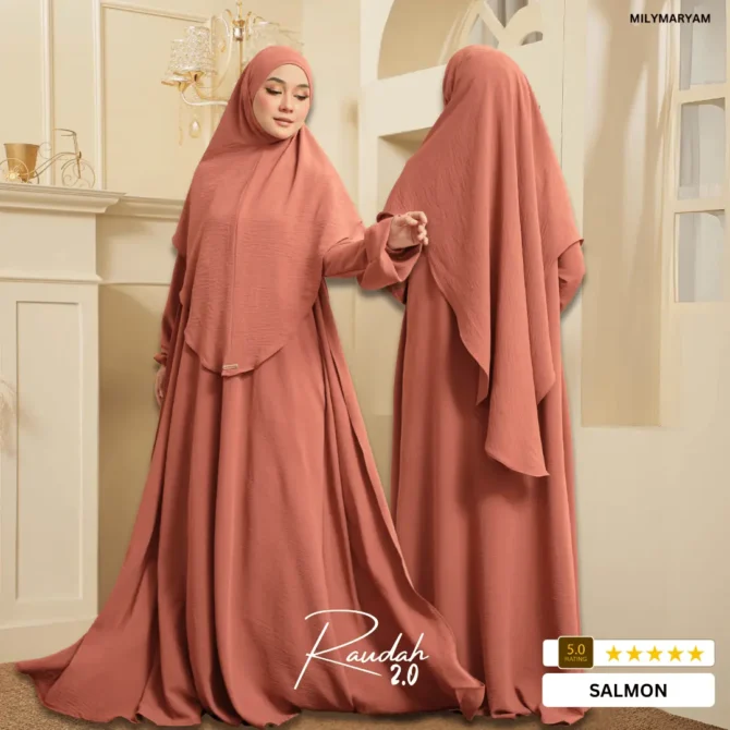 RAUDAH 2.0 - Set Jubah + Tudung Khimar