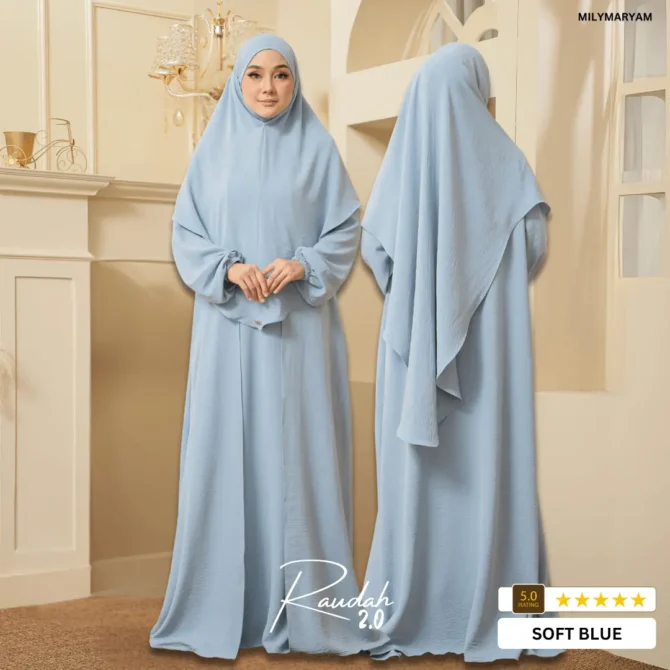 RAUDAH 2.0 - Set Jubah + Tudung Khimar