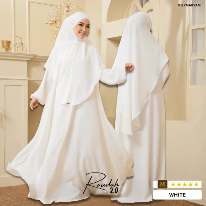 RAUDAH 2.0 - Set Jubah + Tudung Khimar