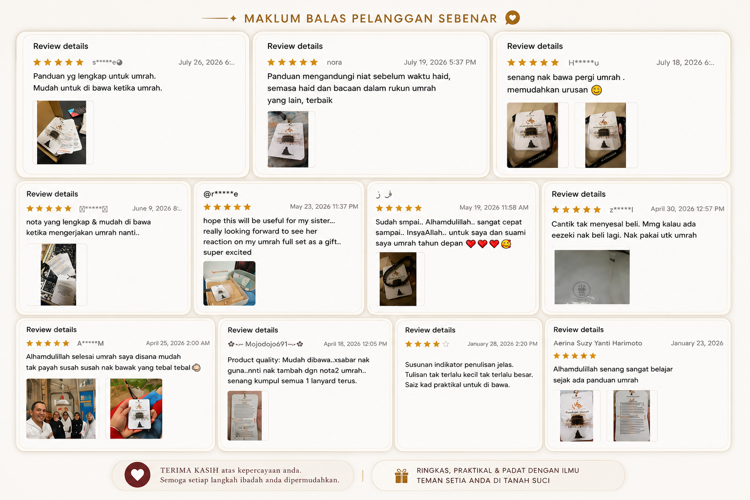 Bukti maklum balas pelanggan MILYMARYAM