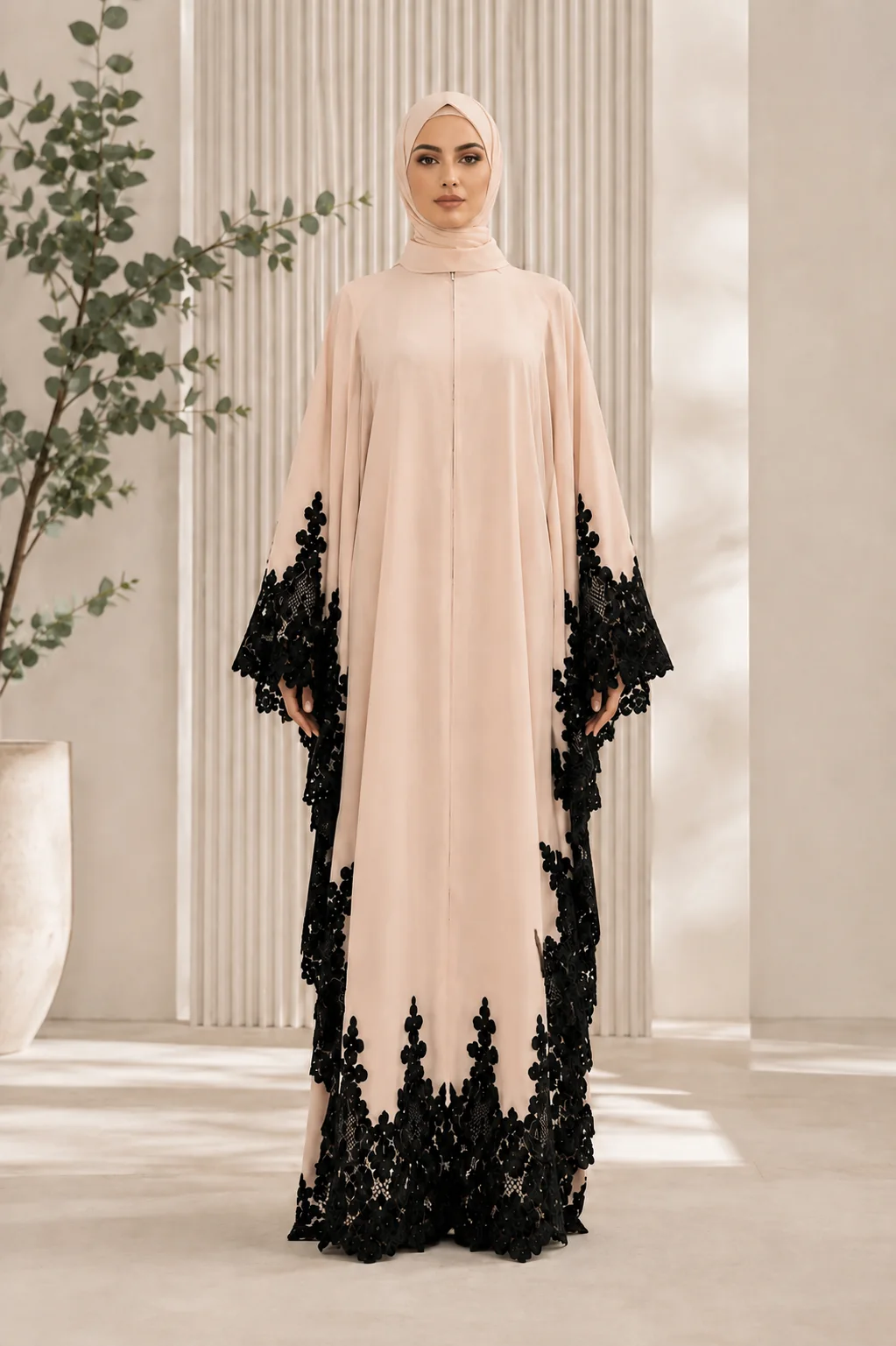 RAYAH Nude with Black Lace
